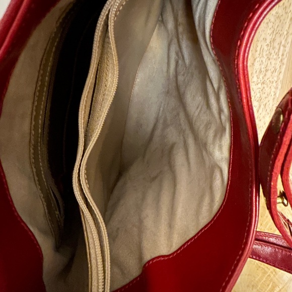 Brahmin Red Croc-Embossed Shoulder Bag - Picture 6 of 7